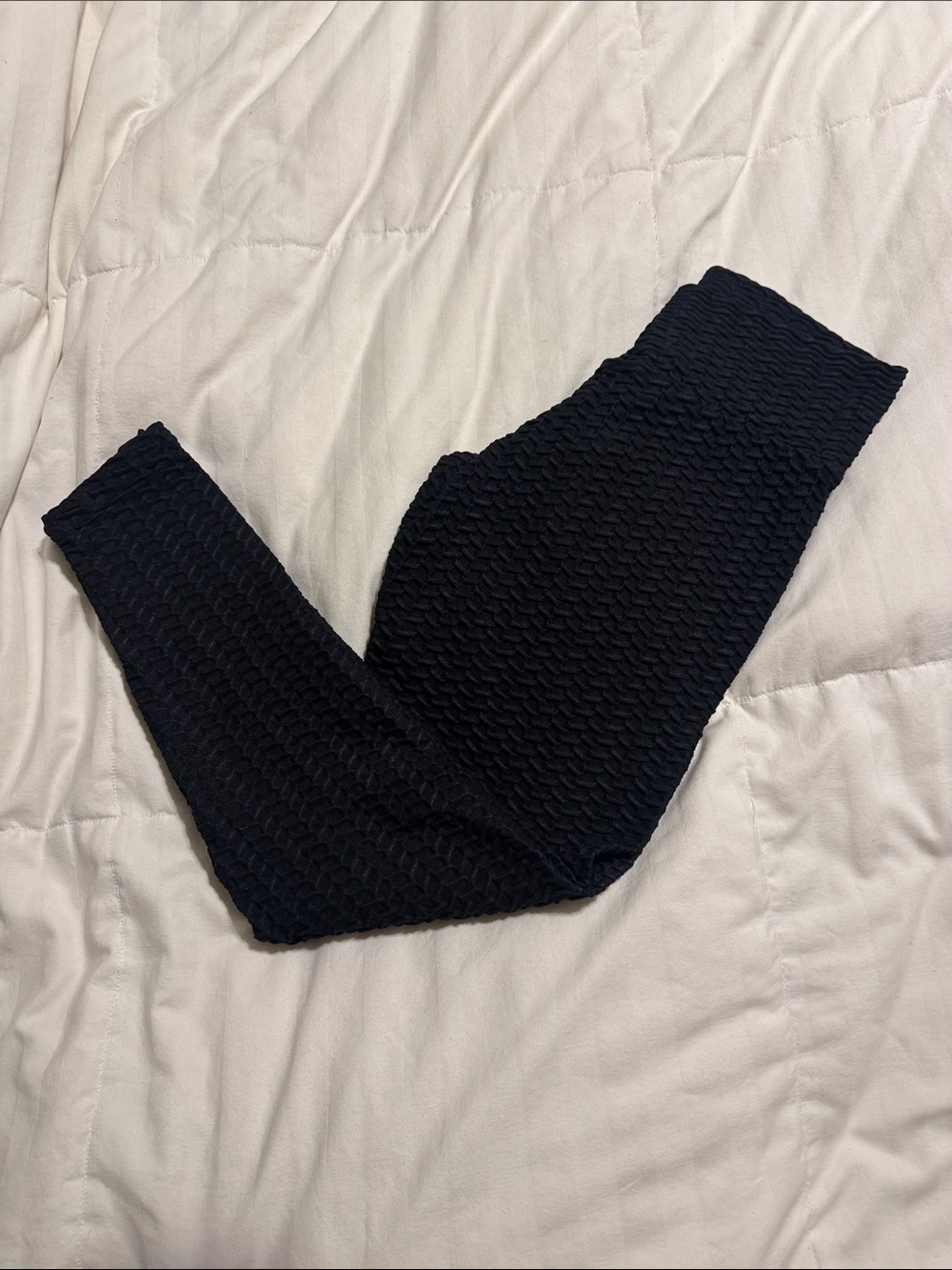 Booty by Brabants - Black Croco Textured High-Rise Leggings - OSFA